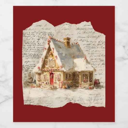 Christmas sticker ワインラベル (シングルラベル)