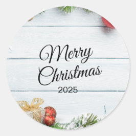 Christmas Sticker – Festive Holiday Decal ラウンドシール