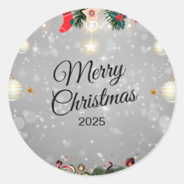 Christmas Sticker – Festive Holiday Decal ラウンドシール