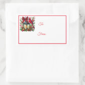 Christmas Sticker Gift Tags 長方形シール (バッグ)