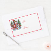 Christmas Sticker Gift Tags 長方形シール (封筒)