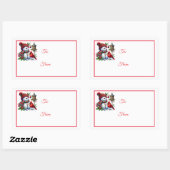 Christmas Sticker Gift Tags 長方形シール (シート)