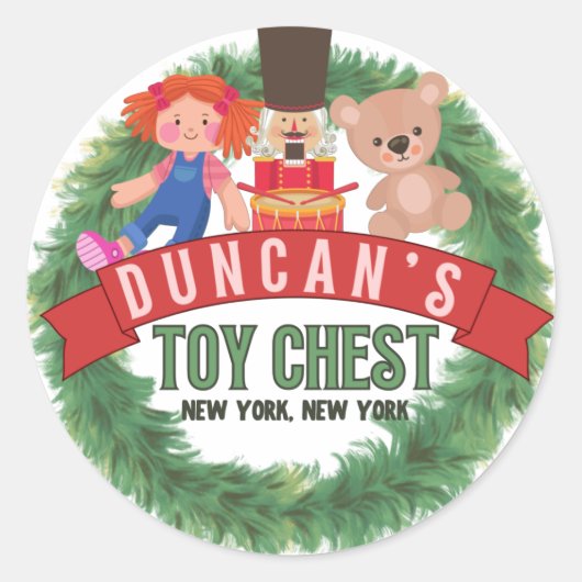 Christmas Sticker, Kevin, NYC, Duncan's ラウンドシール (正面)