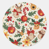 christmas stickers ラウンドシール (正面)