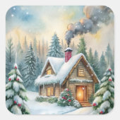 Christmas Stickers – Festive Labels & HolidayDecor スクエアシール (正面)