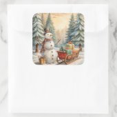 Christmas Stickers – Festive Labels & HolidayDecor スクエアシール (バッグ)