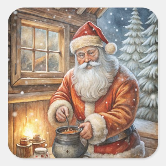 Christmas Stickers – Festive Labels & HolidayDecor スクエアシール (正面)