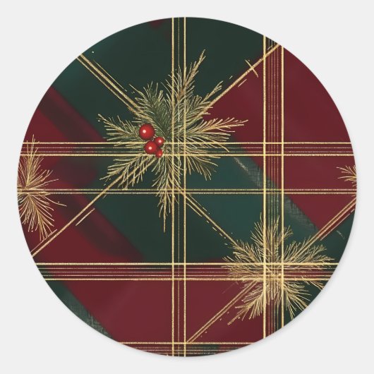 Christmas Stickers – Festive Labels & HolidayDecor ラウンドシール (正面)