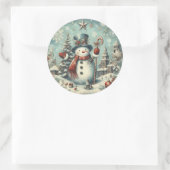 Christmas Stickers – Festive Labels & HolidayDecor ラウンドシール (バッグ)