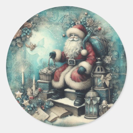 Christmas Stickers – Festive Labels & HolidayDecor ラウンドシール (正面)