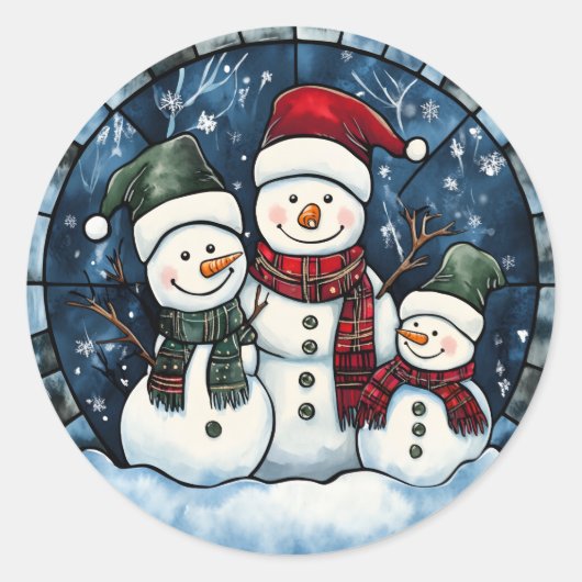 Christmas Stickers – Festive Labels & HolidayDecor ラウンドシール (正面)