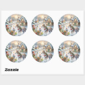 Christmas Stickers – Festive Labels & HolidayDecor ラウンドシール (シート)