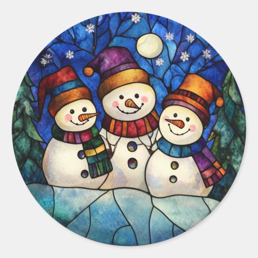 Christmas Stickers – Festive Labels & HolidayDecor ラウンドシール (正面)