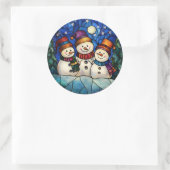 Christmas Stickers – Festive Labels & HolidayDecor ラウンドシール (バッグ)