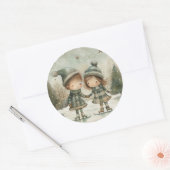 Christmas Stickers – Festive Labels & HolidayDecor ラウンドシール (封筒)