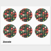 Christmas Stickers – Festive Labels & HolidayDecor ラウンドシール (シート)