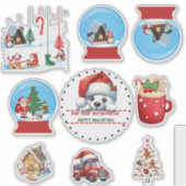 Christmas Stickers Snowglobe シール (正面)