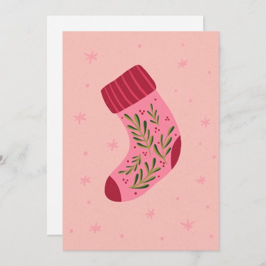 Christmas Stocking シーズンカード (正面/裏面)