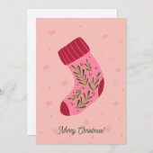 Christmas Stocking シーズンカード (正面/裏面)