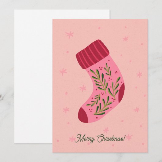 Christmas Stocking シーズンカード (正面/裏面)