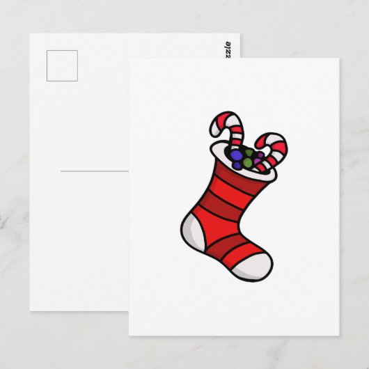 Christmas stocking ポストカード (正面/裏面)
