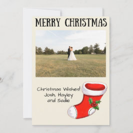 Christmas Stocking Christmas Photo Card シーズンカード