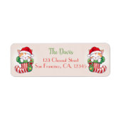 Christmas Stocking - Sleeping Kitten in Santa Hat ラベル (正面)