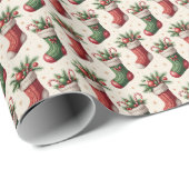 Christmas Stocking Wrapping Paper ラッピングペーパー (ロールコーナー)