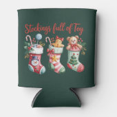 Christmas Stockings Full Of Joy Holiday Preppy  缶クーラー (正面)