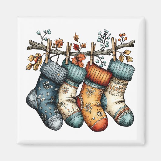 Christmas Stockings Magnet | Christmas Magnet マグネット (正面)