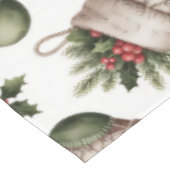 Christmas Stockings Winter Berries テーブルクロス (アングル)