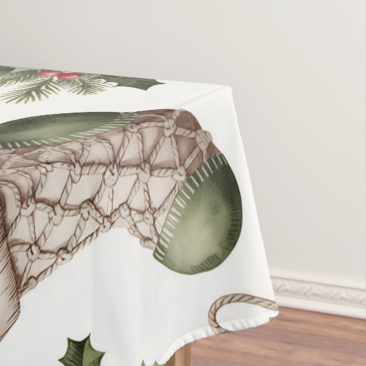 Christmas Stockings Winter Berries テーブルクロス (インサイチュ)