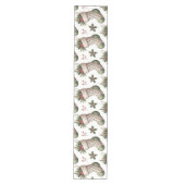 Christmas Stockings Winter Berries ミディアムテーブルランナー (正面)