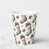 Christmas Stockings Winter Berries 紙コップ (裏面)