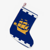 Christmas Stockings with Flag of Quebec City スモールクリスマスストッキング (正面 (吊り時))