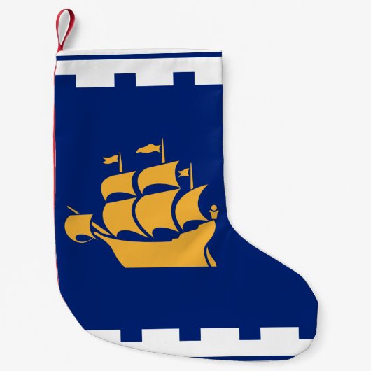 Christmas Stockings with Flag of Quebec City スモールクリスマスストッキング (正面)