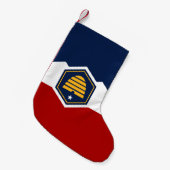 Christmas Stockings with Flag of Utah, USA スモールクリスマスストッキング (正面 (吊り時))
