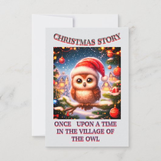 Christmas Story 3.5" x 5" Flat Thank You Card サンキューカード (正面)