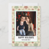 Christmas Stripe Family Photo – Merry Christmas シーズンカード (正面)