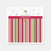 Christmas Striped– Holiday Cooking & Baking Gift スタンダードカクテルナプキン (正面)