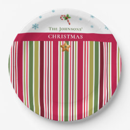Christmas Striped– Holiday Cooking & Baking Gift ペーパープレート