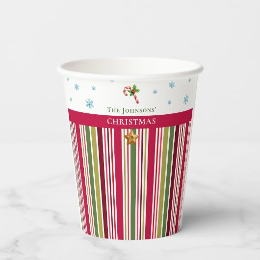 Christmas Striped– Holiday Cooking & Baking Gift 紙コップ (裏面)