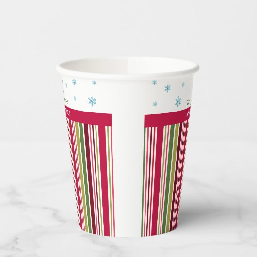 Christmas Striped– Holiday Cooking & Baking Gift 紙コップ (左)