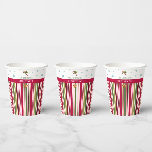 Christmas Striped– Holiday Cooking & Baking Gift 紙コップ (複数)