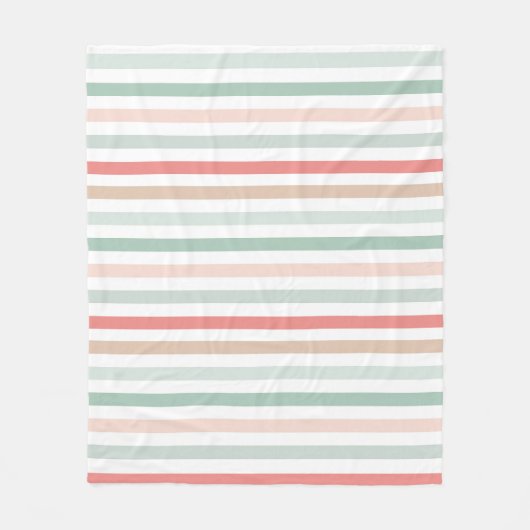 Christmas Stripes フリースブランケット (正面)