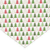 Christmas, stylized forest ,bright Christmas trees ショートテーブルランナー (コーナー)