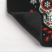 Christmas Sugar Calavera Skull Santa Hat Candy Can マウスパッド (コーナー)