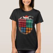 Christmas Sugar Glider with Santa Hat in Plaid Poc Tシャツ (正面)