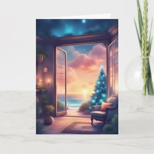 Christmas Sunset by the Sea カード (正面)