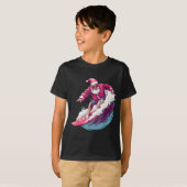 Christmas Surfing Santa Surfboarder Surf Lover Xma Tシャツ (正面フル)